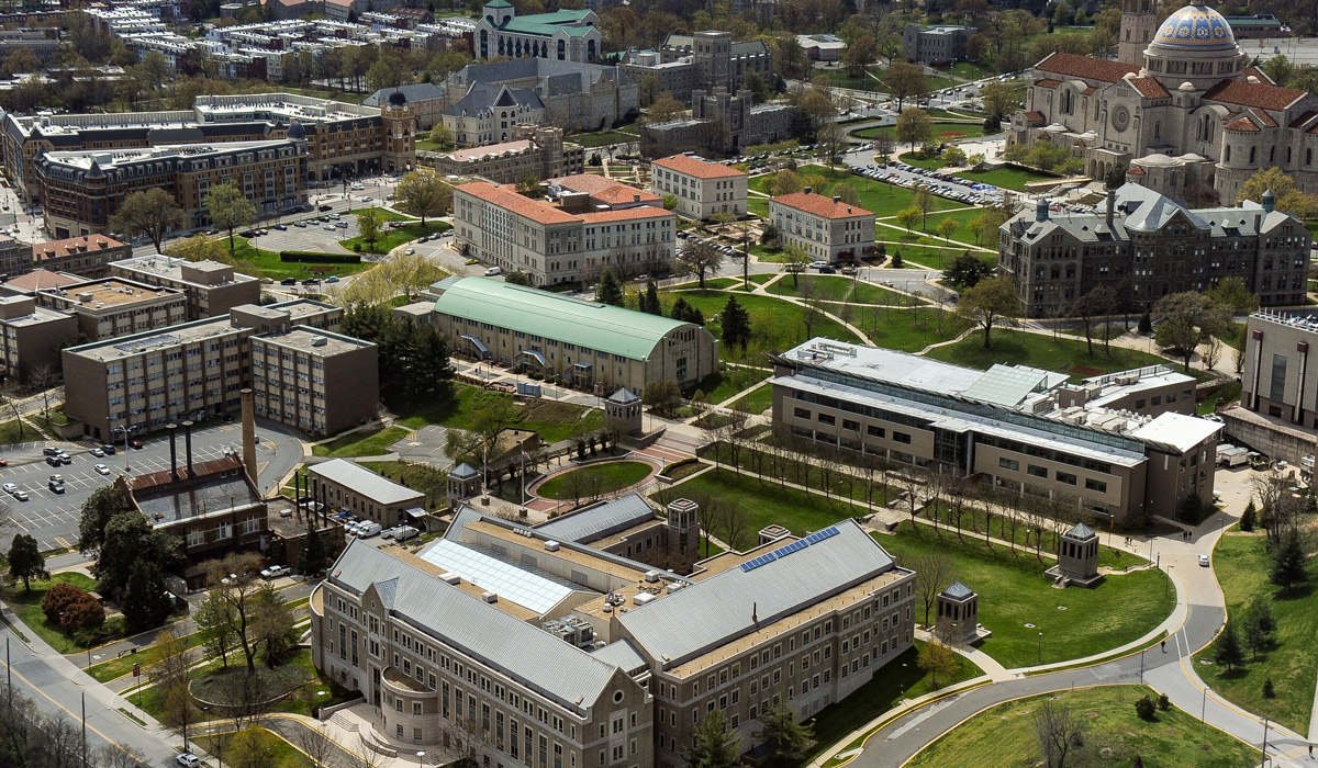 Aerial of Campus from northeast