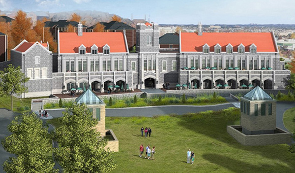 Architect's rendering of new dining commons