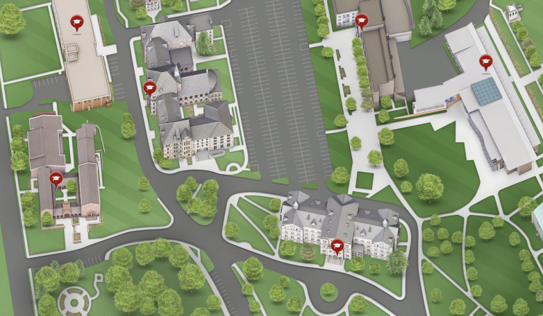 Virtual campus tour map