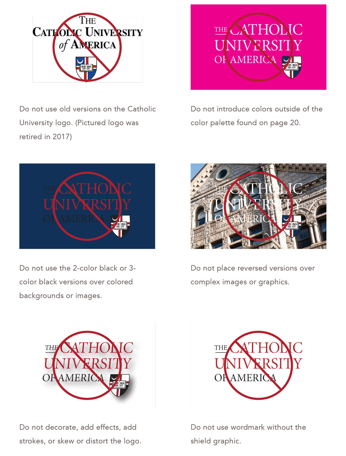 University Identity - logo violations