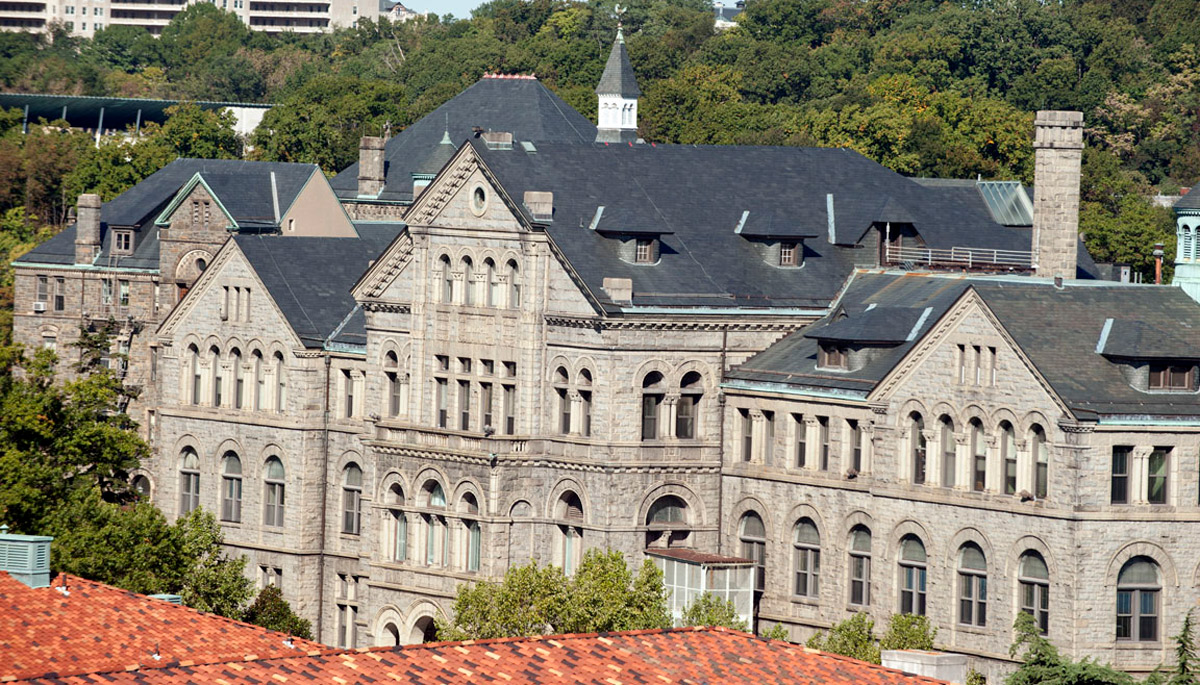 McMahon Hall with Caldwell Hall in Background