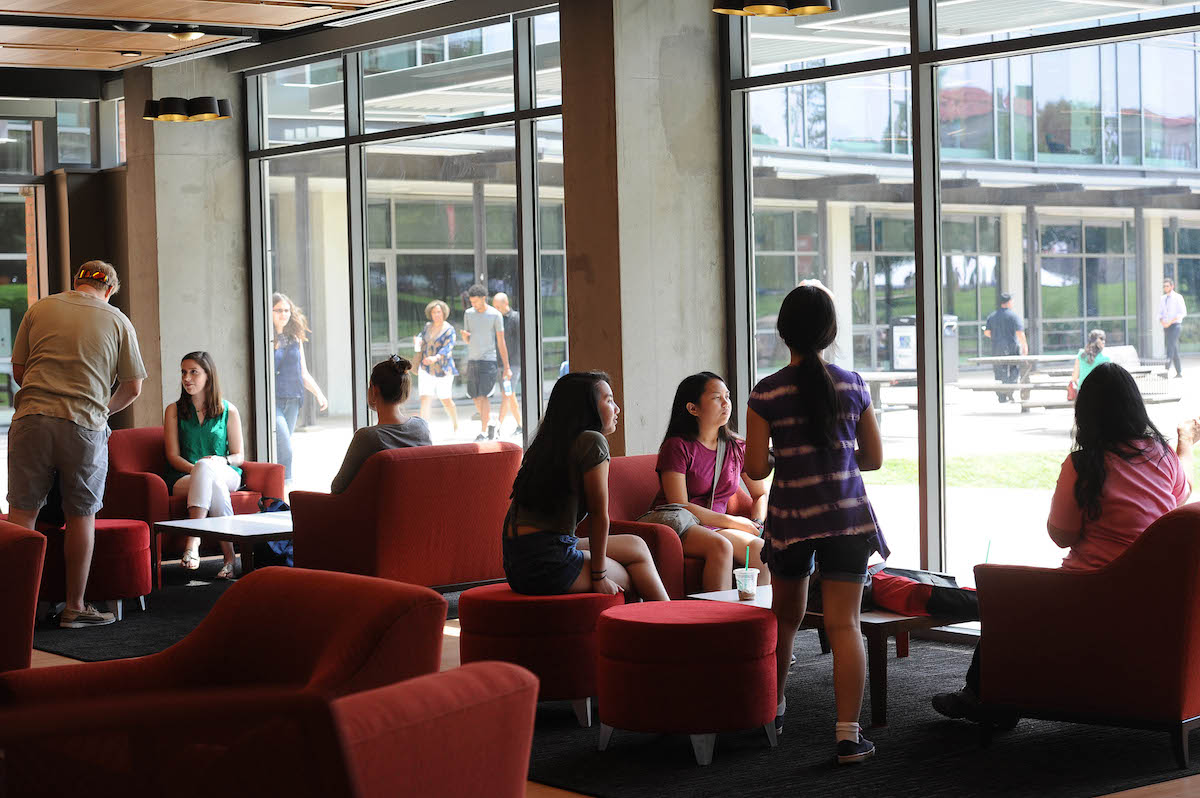 Students enjoy the new Murphy's space.